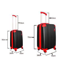 Load image into Gallery viewer, Eco San Juan 2 Piece ABS Luggage Set Black &amp; Red
