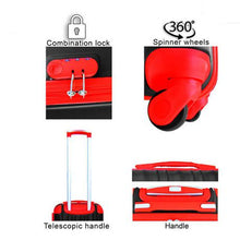 Load image into Gallery viewer, Eco San Juan 2 Piece ABS Luggage Set Black &amp; Red
