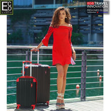 Load image into Gallery viewer, Eco San Juan 2 Piece ABS Luggage Set Black &amp; Red
