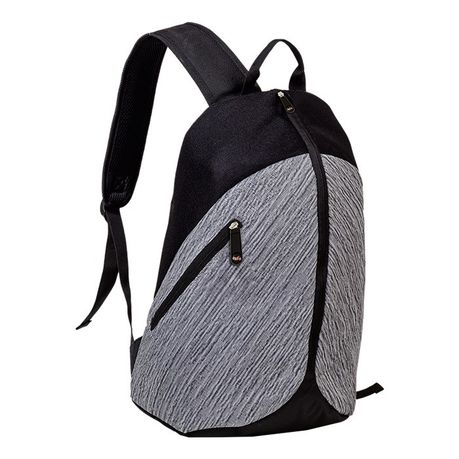 Indie Tech Backpack With Centre Zip - Black Grey Buy Online in Zimbabwe thedailysale.shop