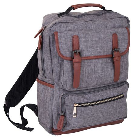 Marco Estate Laptop Backpack - Grey/Brown