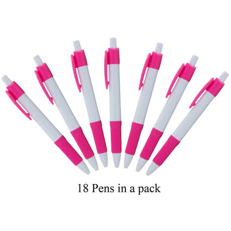 18 Strike Pens in a Pack. with Black German Ink - Pink