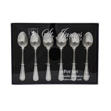 Load image into Gallery viewer, St. James Cutlery - Bristol Teaspoon Set In Gift Box - Set of 6
