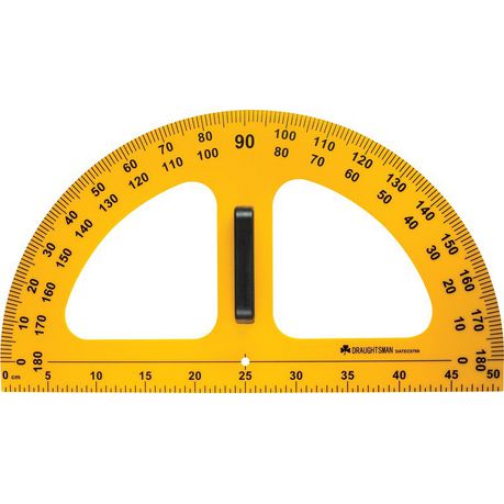 Draughtsman Black Board Protractor 180degree 50cm