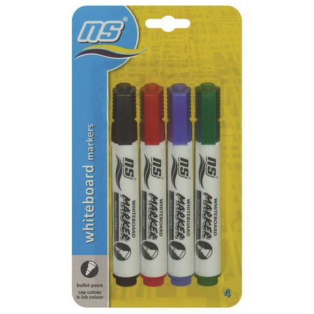 NS Whiteboard Marker 4's - Bullet Point - Assorted Colours Buy Online in Zimbabwe thedailysale.shop