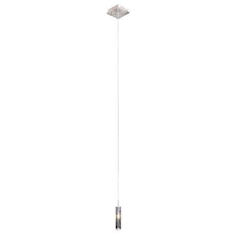 Bright Star Lighting Polished Chrome Pendant with Rectangular Crystal