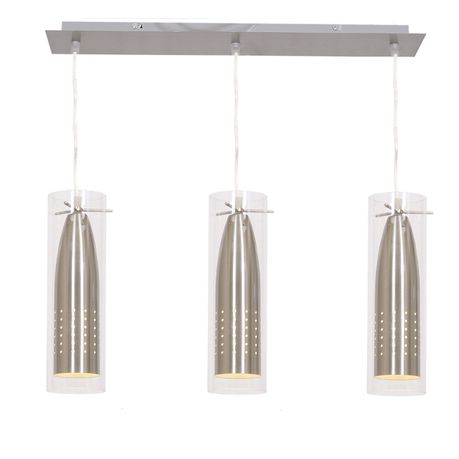 Bright Star Lighting Aluminium Dome Pendant on a Bar with Clear Glass Buy Online in Zimbabwe thedailysale.shop