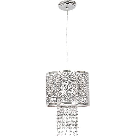 Bright Star Lighting Polished Chrome Pendant with Silver Beads