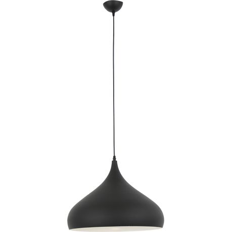 Bright Star Lighting Matt Black Aluminium Dome Pendant W/Black Cord - 310mm Buy Online in Zimbabwe thedailysale.shop