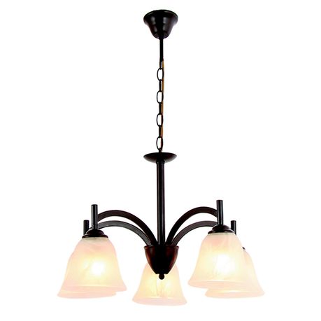 Down Facing Coffee Chandelier with Alabaster Glass Buy Online in Zimbabwe thedailysale.shop