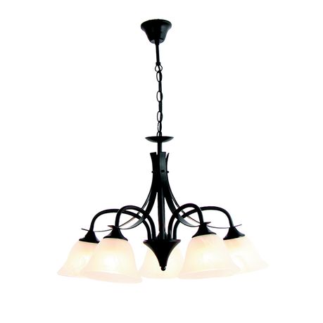 Down Facing Black Chandelier with Alabaster Glass Buy Online in Zimbabwe thedailysale.shop