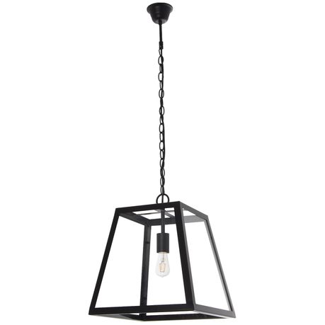 Bright Star Lighting 1 Light Tapered Metal Pendant with Glass Sides Buy Online in Zimbabwe thedailysale.shop