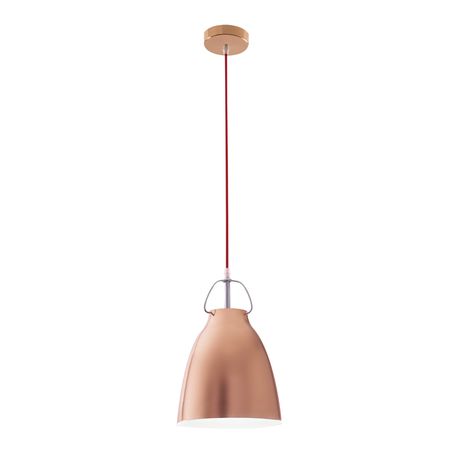 Bright Star Lighting Polished Copper Dome Pendant with Red Cord Buy Online in Zimbabwe thedailysale.shop