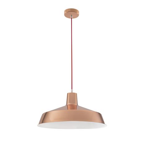 Bright Star Lighting Polished Copper Large Pendant with Red Cord Buy Online in Zimbabwe thedailysale.shop