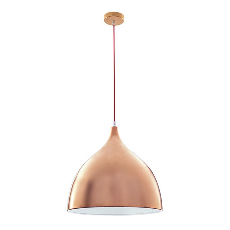 Bright Star Lighting Polished Copper large Dome Pendant with Red Cord Buy Online in Zimbabwe thedailysale.shop