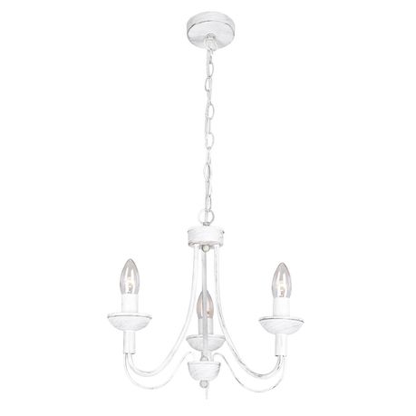 3 Light Simple Fossil White Chandelier