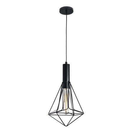 Bright Star Lighting Metal Pendant with Geometric Pattern - 390mm