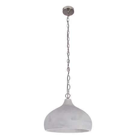 Bright Star Lighting Satin Chrome with Cement Pendant Dome Finish Buy Online in Zimbabwe thedailysale.shop