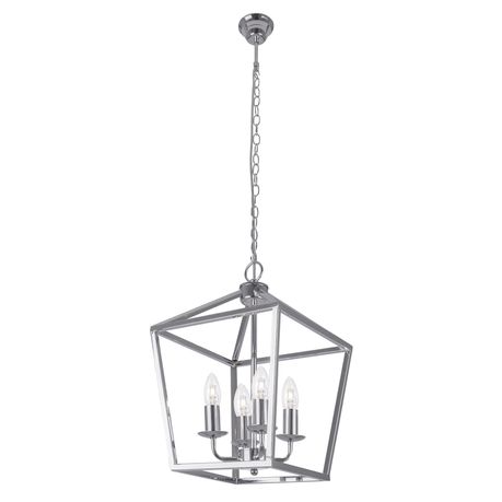 Bright Star Lighting Square Design Polished Chrome Pendant