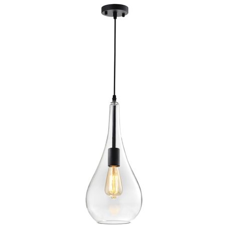 Bright Star Lighting Black Metal Pendant with Clear Glass Buy Online in Zimbabwe thedailysale.shop