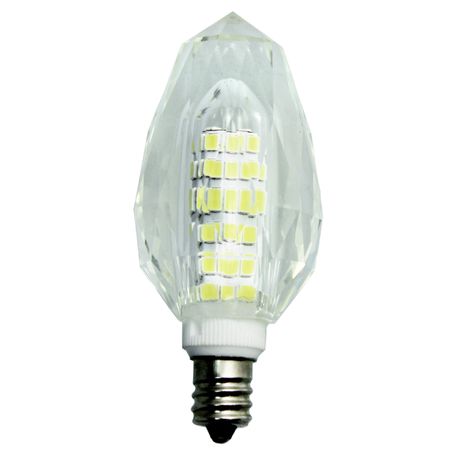 5 Watt Epistar LED Candle Bulb with Crystal Cover in Warm White