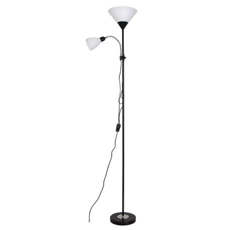 Bright Star Lighting - Black Metal Polished Chrome Floor Lamp Buy Online in Zimbabwe thedailysale.shop