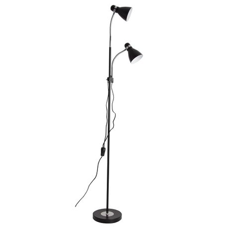 Bright Star Lighting - Black Metal And Polished Chrome Floor Lamp Buy Online in Zimbabwe thedailysale.shop