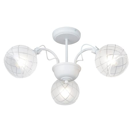 3 Light Metal Chandelier with Pattern Frosted Glass Buy Online in Zimbabwe thedailysale.shop