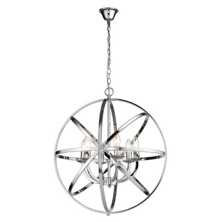 Hanging 6 Light Polished Chrome Pendant