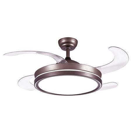 Coffee Colour 4 Blade Ceiling Fan With Extendable Blades & Light Buy Online in Zimbabwe thedailysale.shop