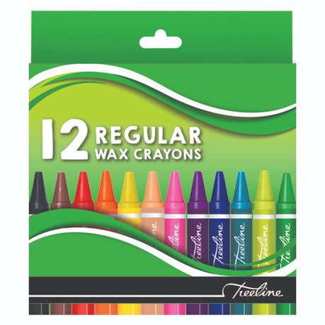 Treeline Regular Wax Crayons 12 Piece