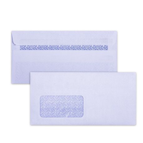 LEO DLB White Window Self Seal Envelopes - Open Long Side - Box of 500