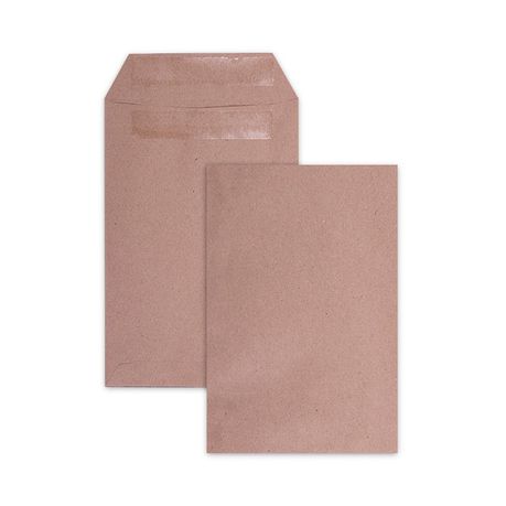 LEO Manilla Plain Wage Gummed Envelopes - Open Short Side - Box of 500