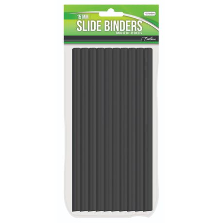 Treeline Slide Binders 15mm Black  - 10's