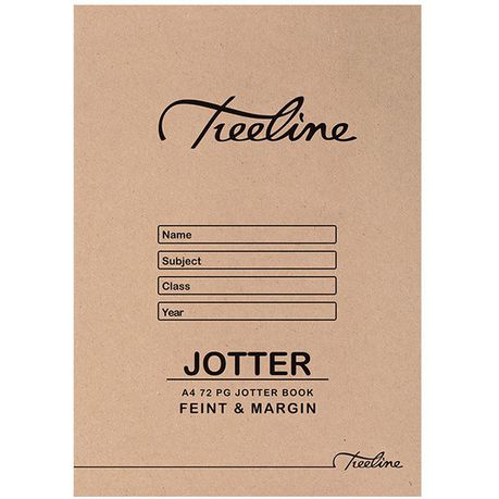 Treeline Scribbler Feint & Margin A4 72 pg (Pack of 20)