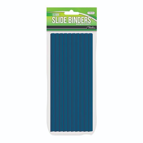 Treeline 10mm Slide Binders Blue - 10's