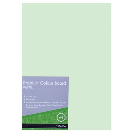 Treeline Project Board Pastel Green A4 160gsm- 100's