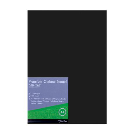 Treeline Project Board Black A4 Deep Tint 160gsm Pack of 100