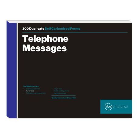 RBE: Telephone Message Book (210x275) 6 to view (300's) Buy Online in Zimbabwe thedailysale.shop