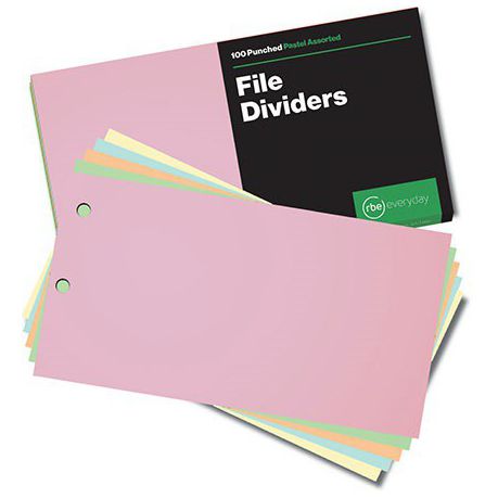 RBE: Bright Pastel Board Dividiers - 5 Colours