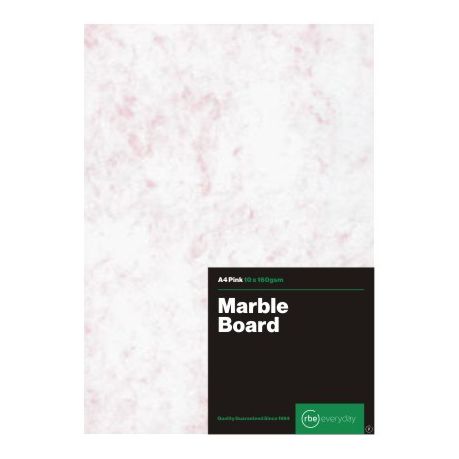 RBE: Project Board 160gsm - Marble - Pink - A4