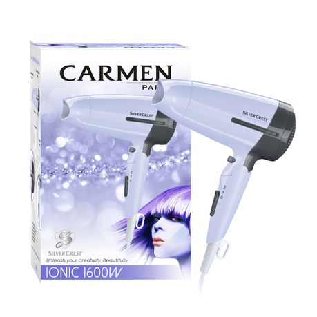 Carmen Ionic 1600W Travel Hairdryer - Blue Buy Online in Zimbabwe thedailysale.shop