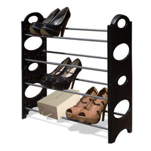 Load image into Gallery viewer, Fine Living - 4 Tier Shoe Rack - Black
