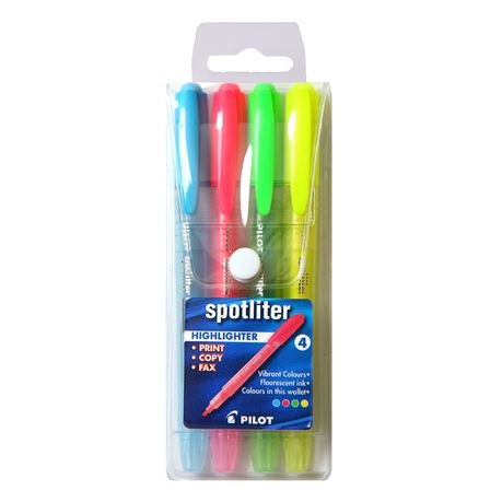 Pilot Spotliter Highlighters - Wallet of 4 Colours Buy Online in Zimbabwe thedailysale.shop