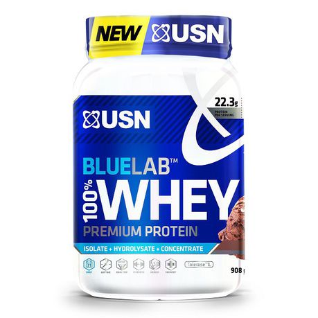 USN Blue Lab 100% Premium Whey Protein Chocolate - 908g Buy Online in Zimbabwe thedailysale.shop