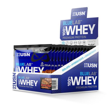 USN Blue Lab 100% Premium Whey Protein Sachet BarOne - 32g x 15 Buy Online in Zimbabwe thedailysale.shop