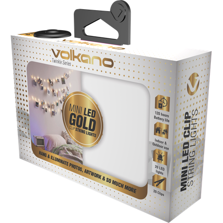 Volkano Twinkle Series Photo Clips with LED Lights - Gold Buy Online in Zimbabwe thedailysale.shop