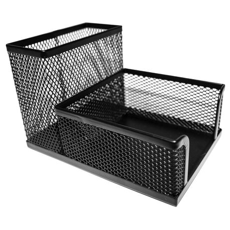 SDS: M415 Wire Mesh Metal Cube & Pen Holder Black