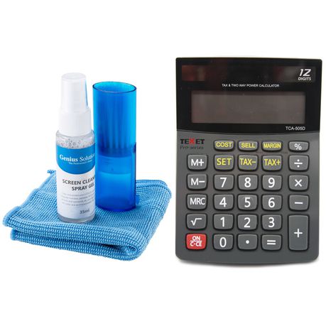 TEXET Business Calculator with GCK Cleaning Kit. Buy Online in Zimbabwe thedailysale.shop