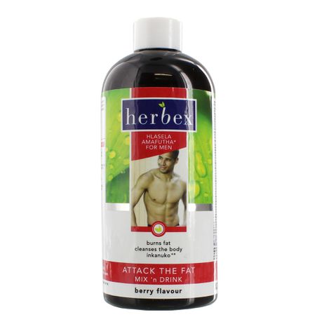 Herbex Attack The Fat Mix N Drink for Men Berry - 400ml Buy Online in Zimbabwe thedailysale.shop